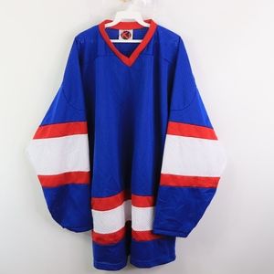 90s Mens XL Team USA Olympics Mesh Hockey Jersey